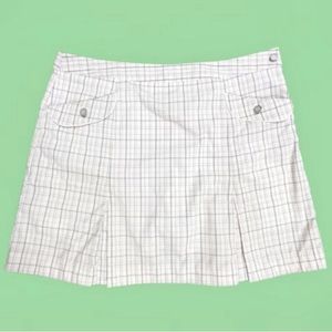 2 for 15-IZOD Golf Skort Size 14 Stretch Pleats Pockets Plaid XFG Cool FX Zip Up